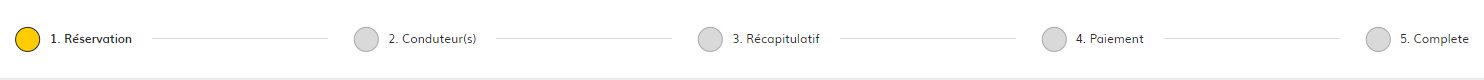 étapes tunnel de réservation