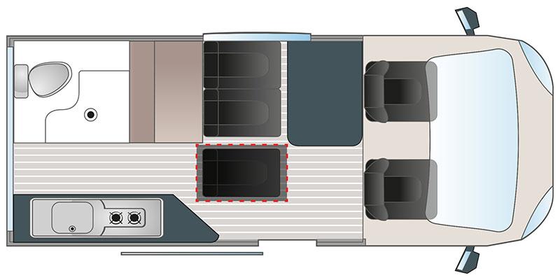 Implantation jour Van aménagé Grand Confort